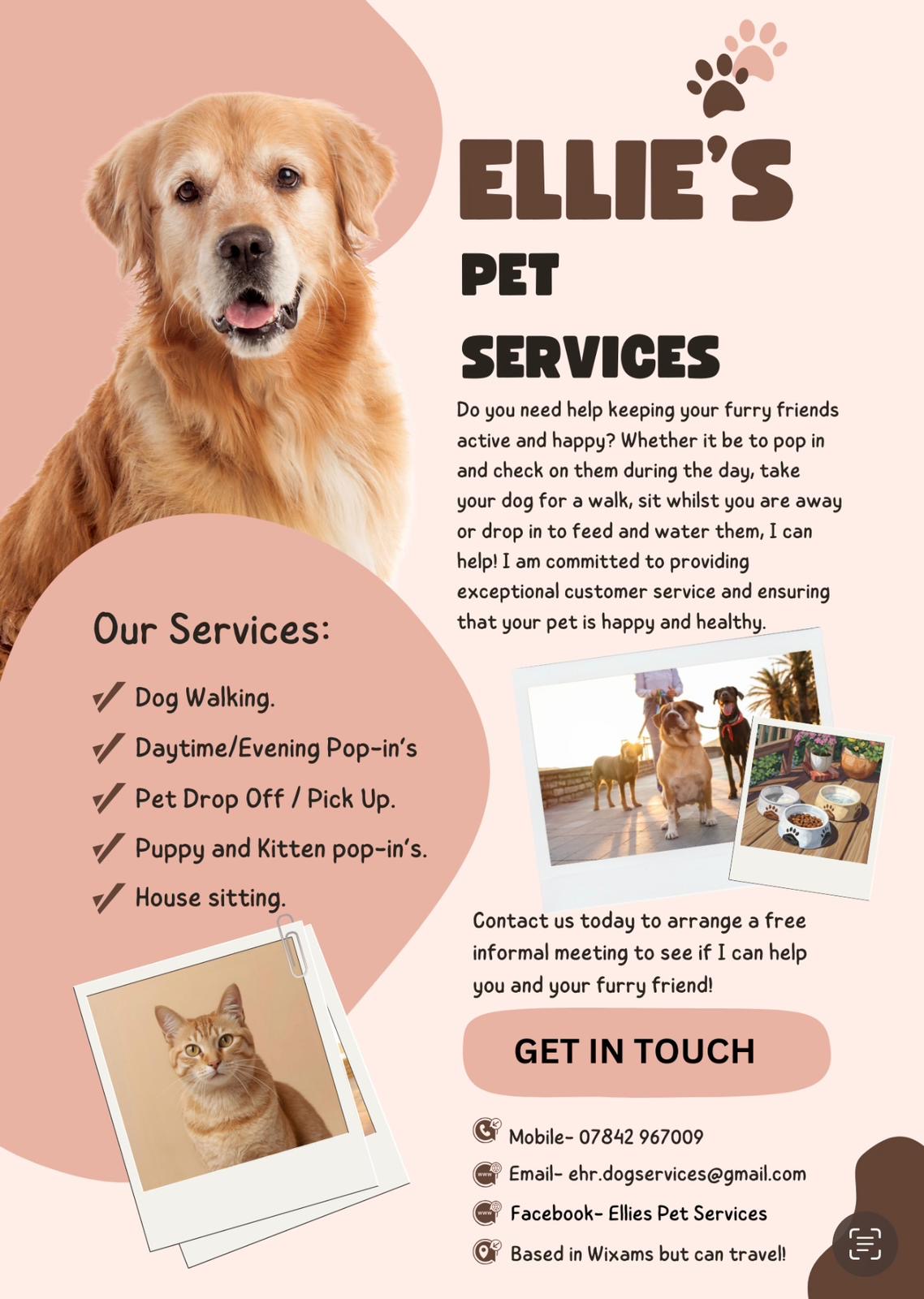 Ellie's Pet Services Flyer